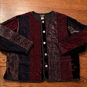 Koos of Course Velvet Patchwork Jacket- Rayon & Silk